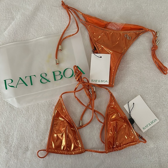RAT & BOA MIRO ORANGE BIKINI TOP AND BOTTOM
(Set) - Picture 11 of 13